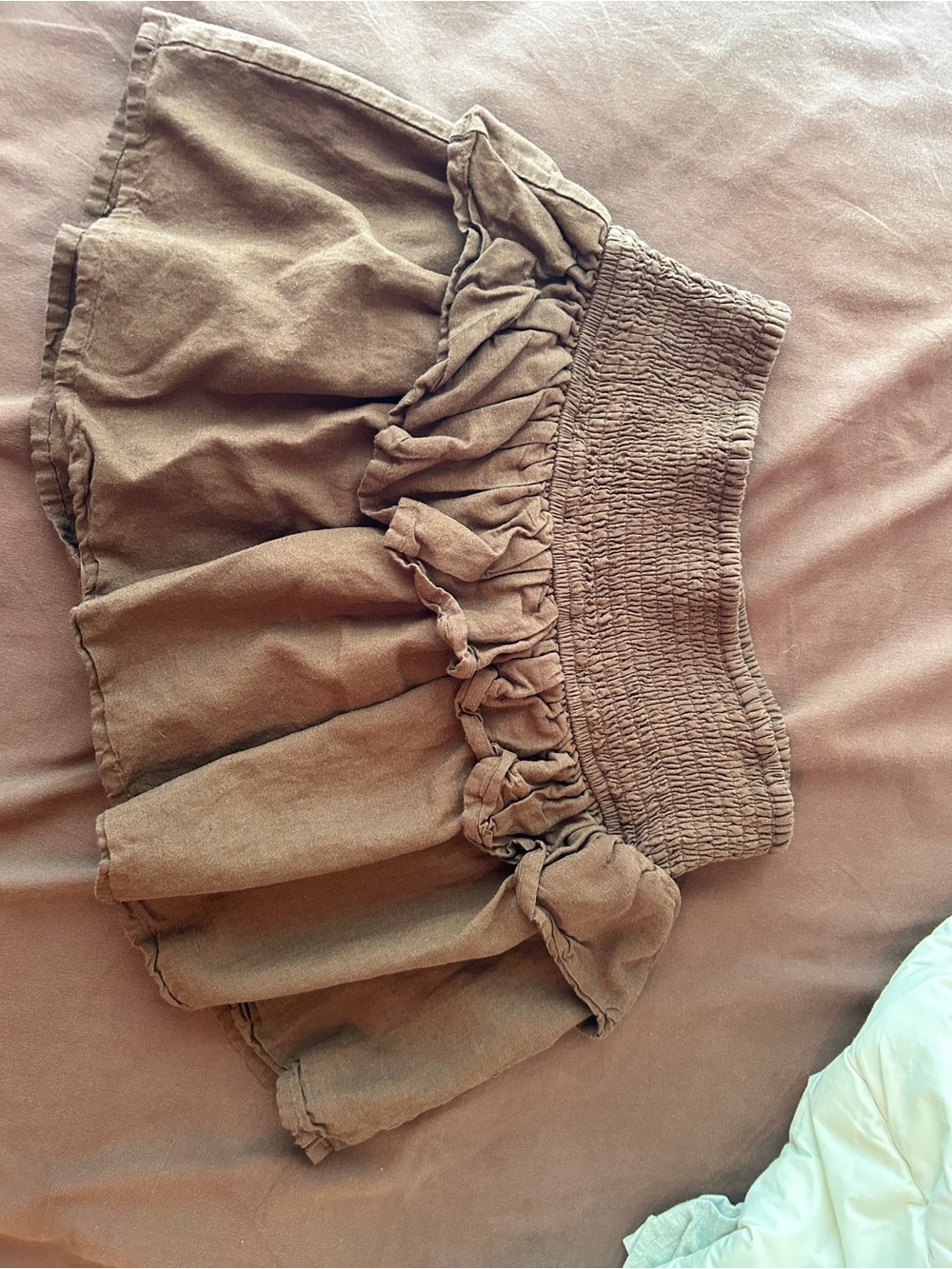 MIDNIGHT SKY Tiered Mini Skirt in Brown